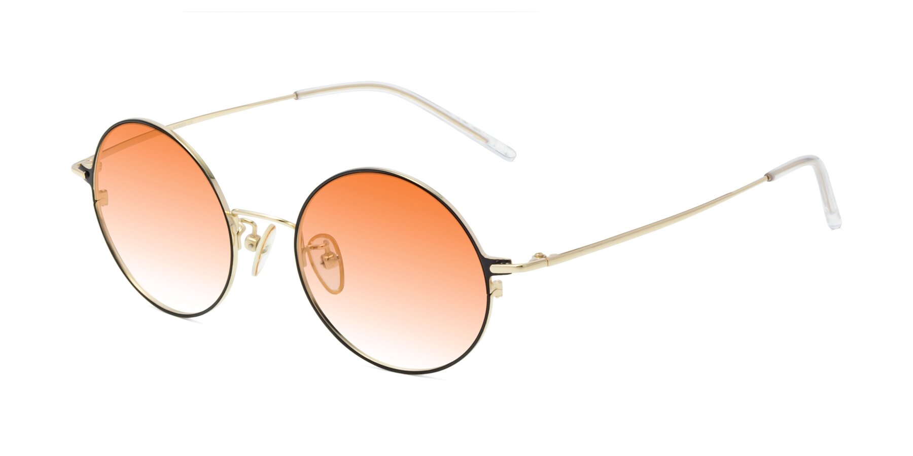 Angle of 18009 in Black-Gold with Orange Gradient Lenses