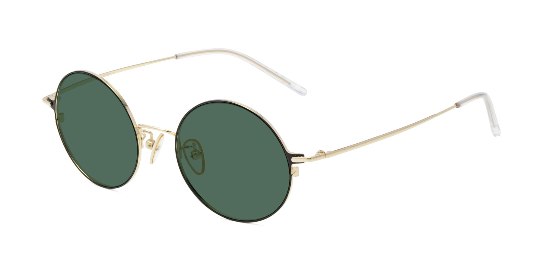 Angle of 18009 in Black-Gold with Green Polarized Lenses