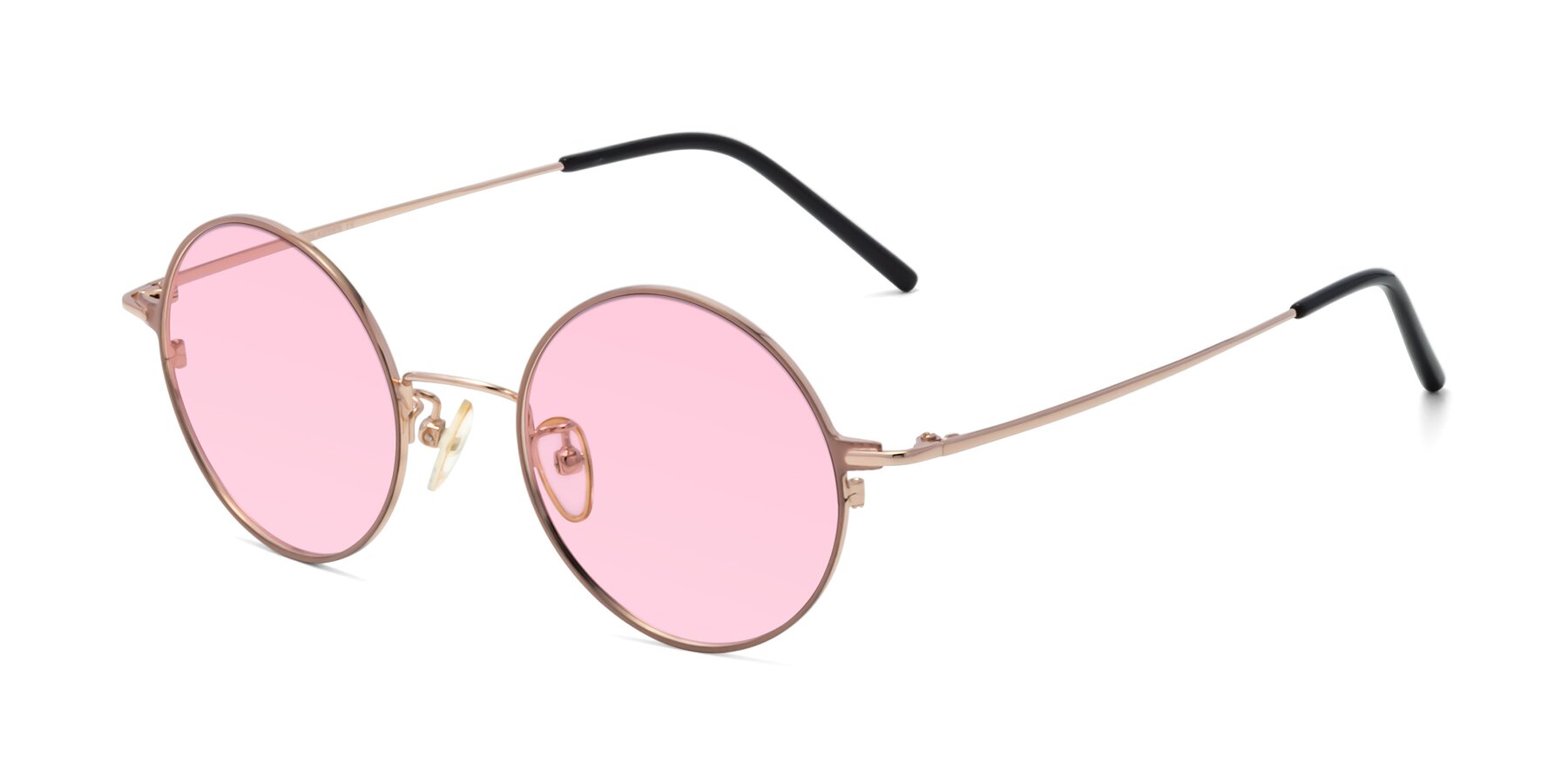 Angle of 18009 in Pink-Gold with Light Pink Tinted Lenses