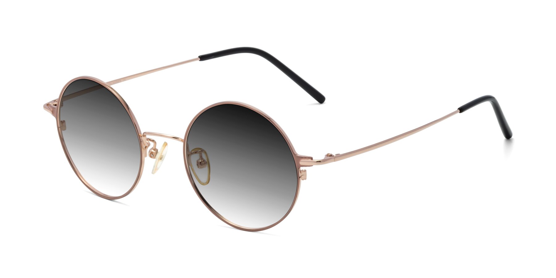 Angle of 18009 in Pink-Gold with Gray Gradient Lenses