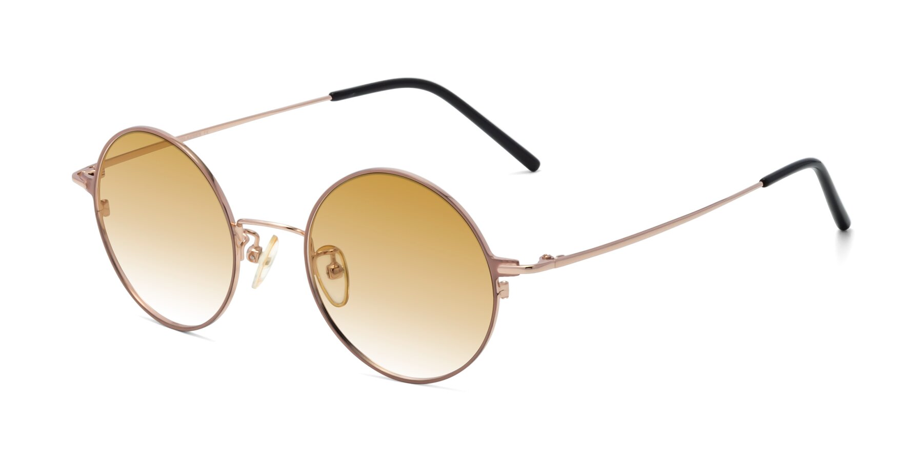 Angle of 18009 in Pink-Gold with Champagne Gradient Lenses