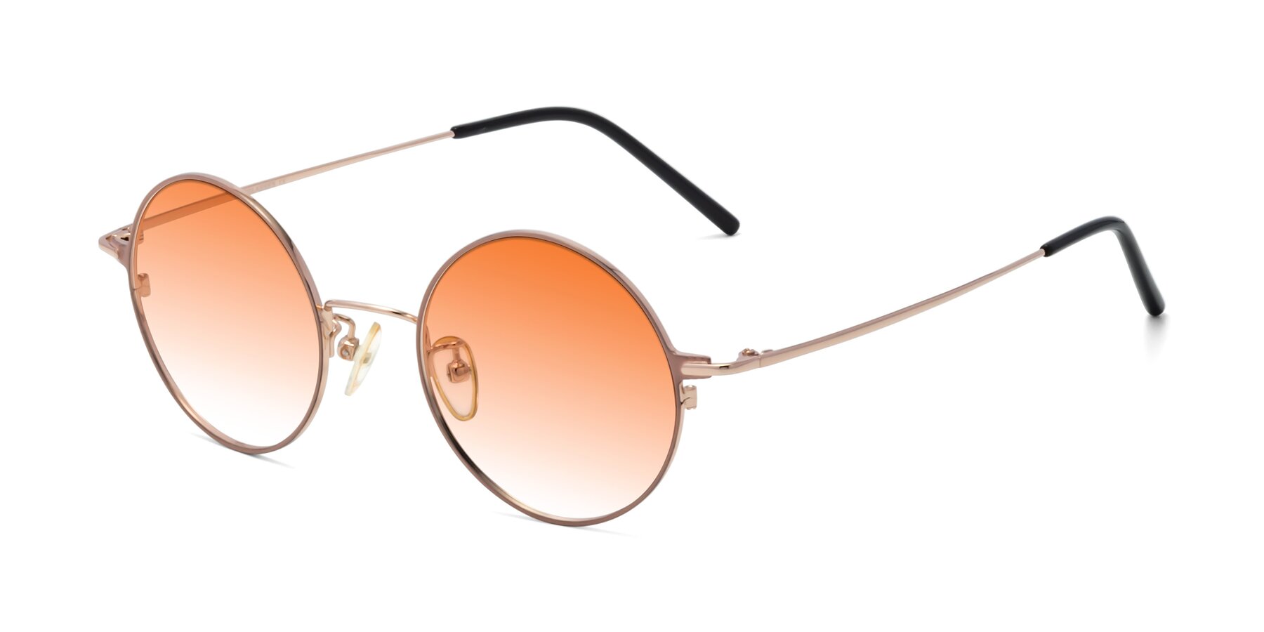 Angle of 18009 in Pink-Gold with Orange Gradient Lenses