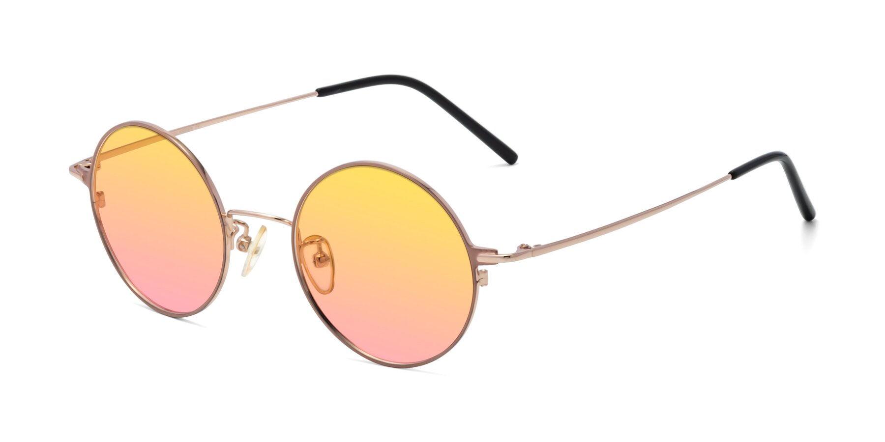 Angle of 18009 in Pink-Gold with Yellow / Pink Gradient Lenses