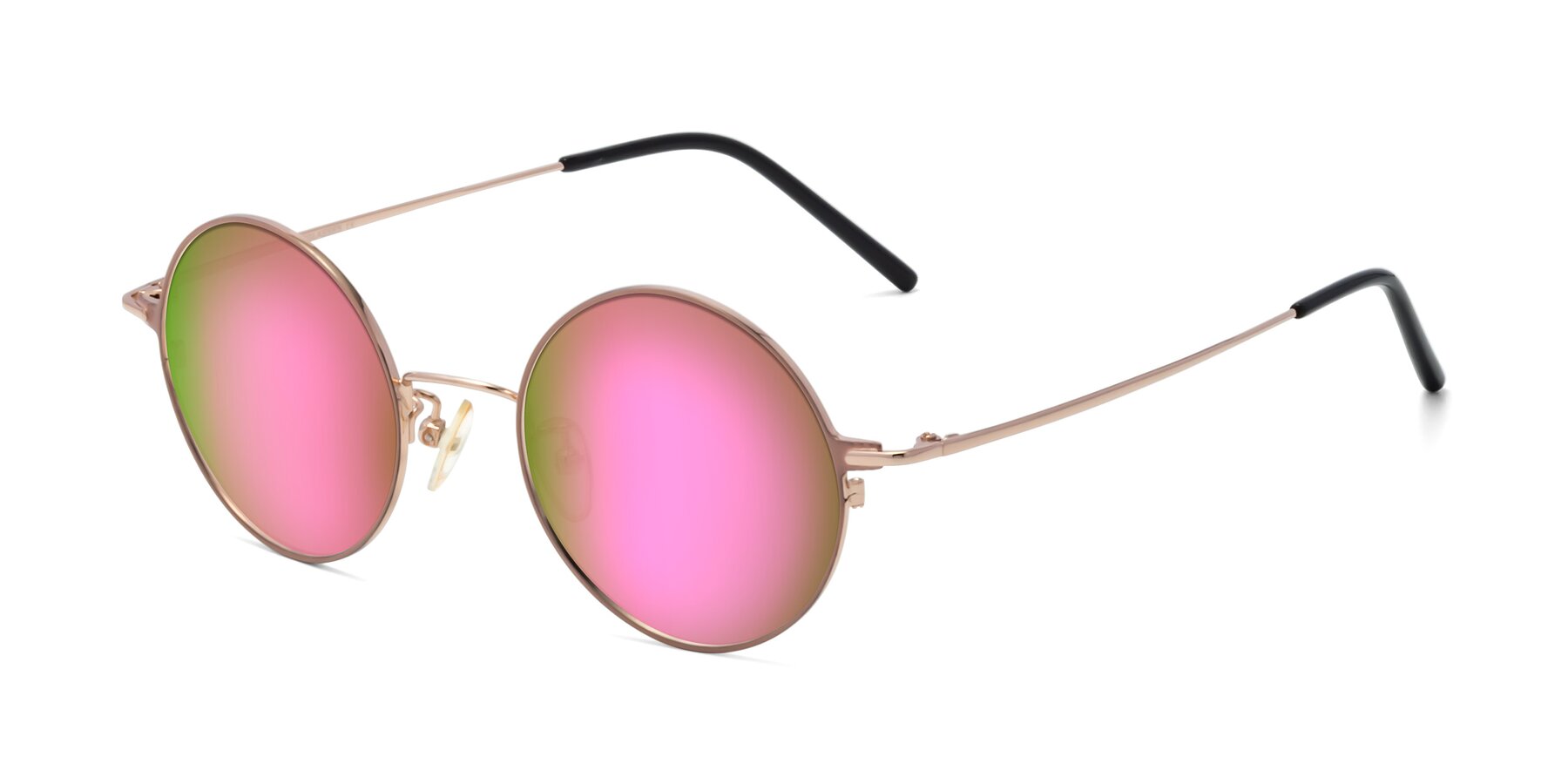 Angle of 18009 in Pink-Gold with Pink Mirrored Lenses