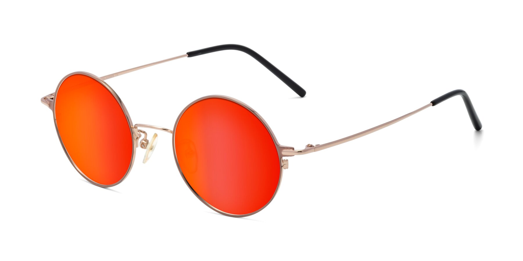 Angle of 18009 in Pink-Gold with Red Gold Mirrored Lenses