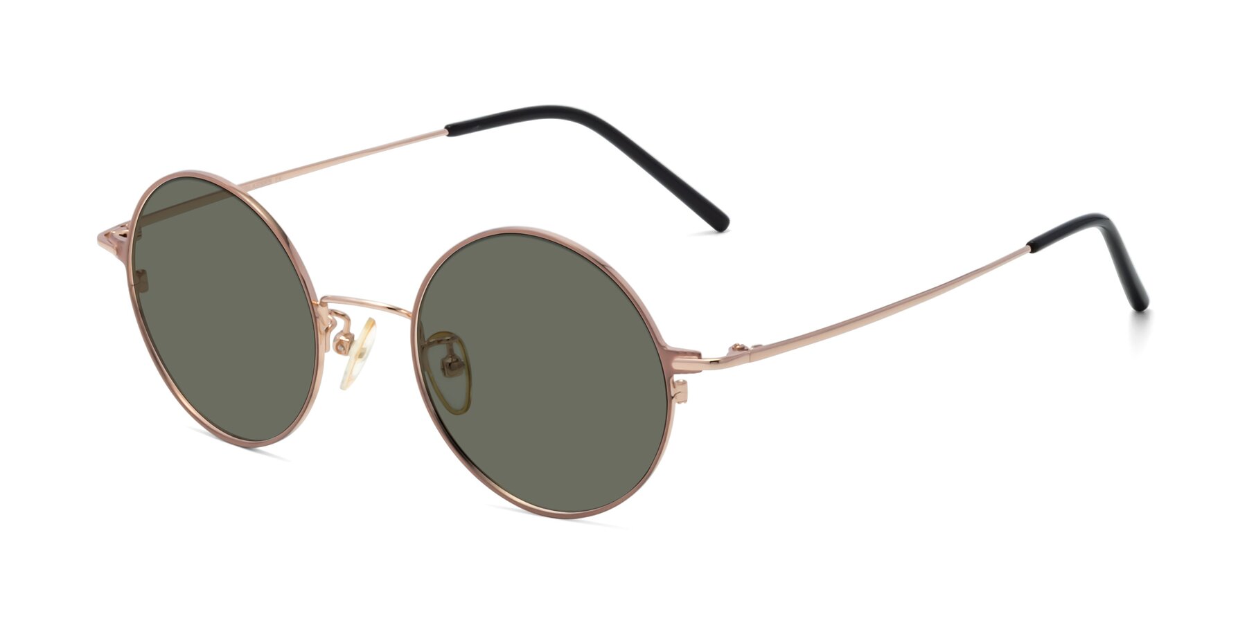 Angle of 18009 in Pink-Gold with Gray Polarized Lenses
