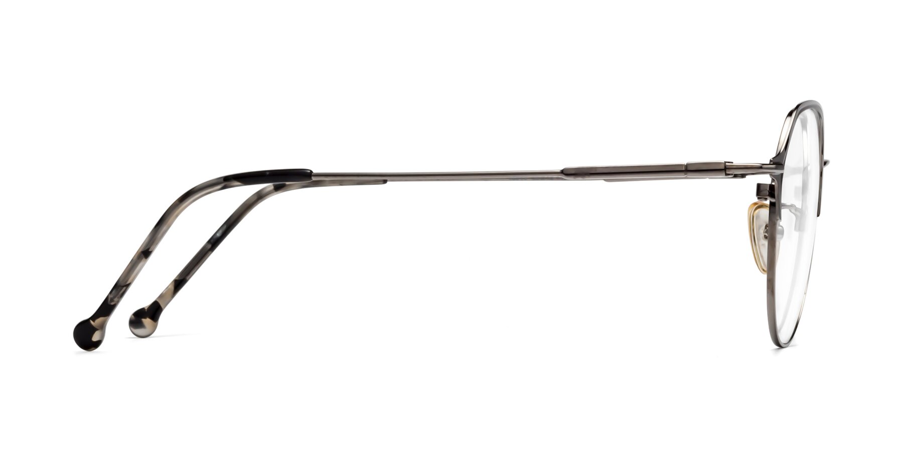 Side of 18014 in Black-Gunmetal with Clear Eyeglass Lenses