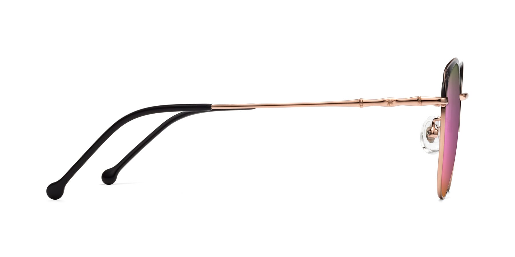 Side of 18019 in Black-Rose Gold with Pink Mirrored Lenses