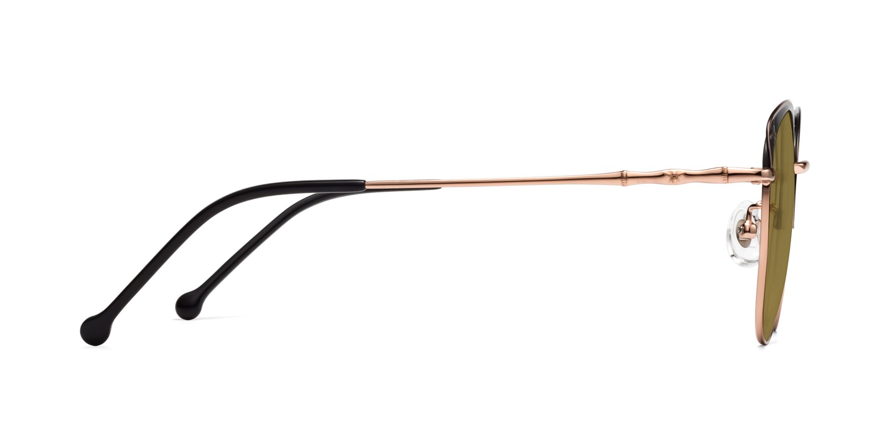 Side of 18019 in Black-Rose Gold with Brown Polarized Lenses