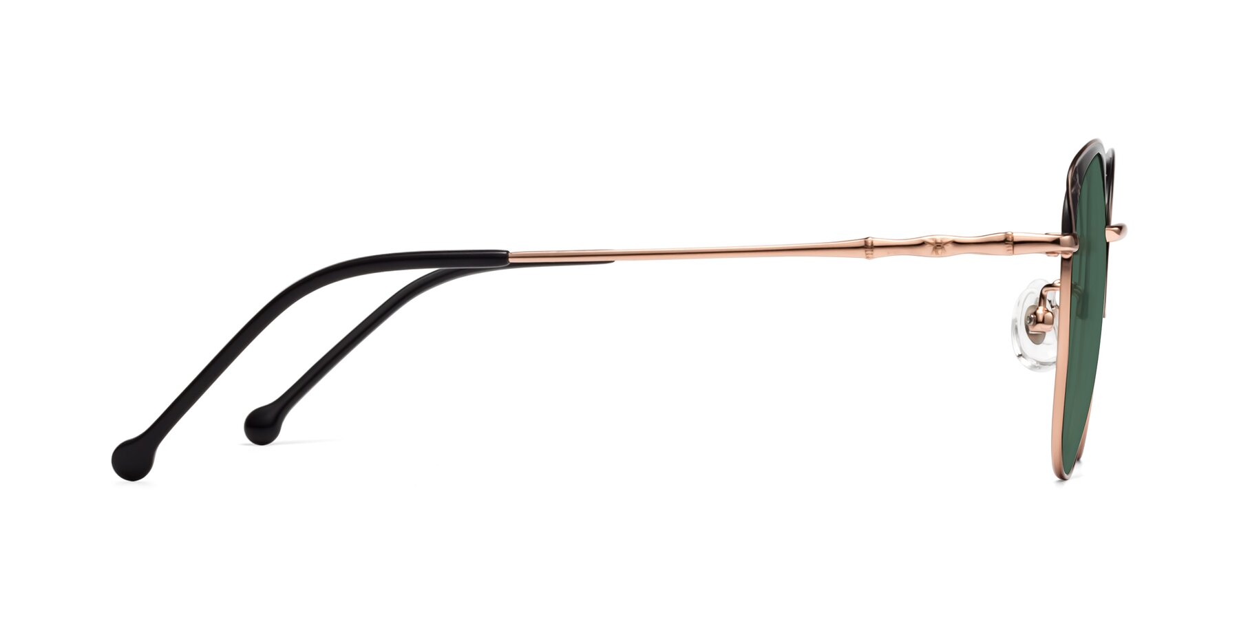 Side of 18019 in Black-Rose Gold with Green Polarized Lenses