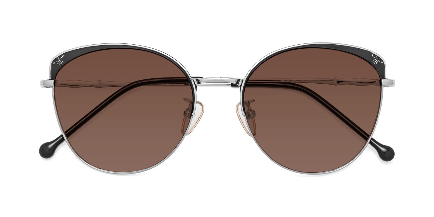 18019 - Black / Silver Tinted Sunglasses