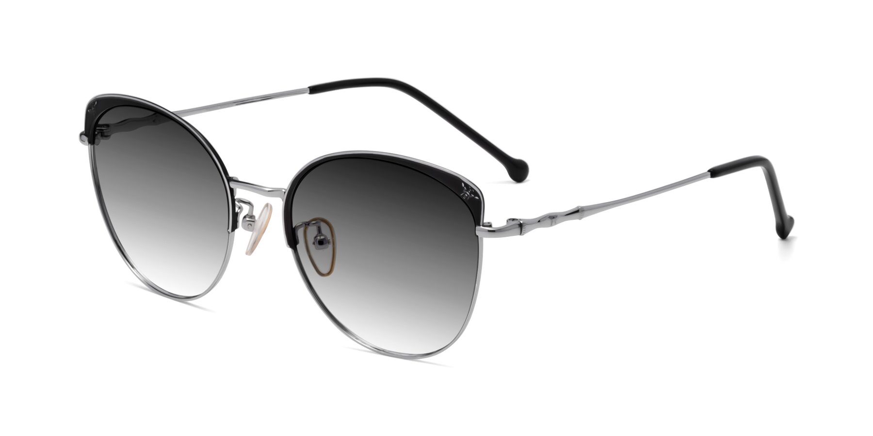 Angle of 18019 in Black-Silver with Gray Gradient Lenses