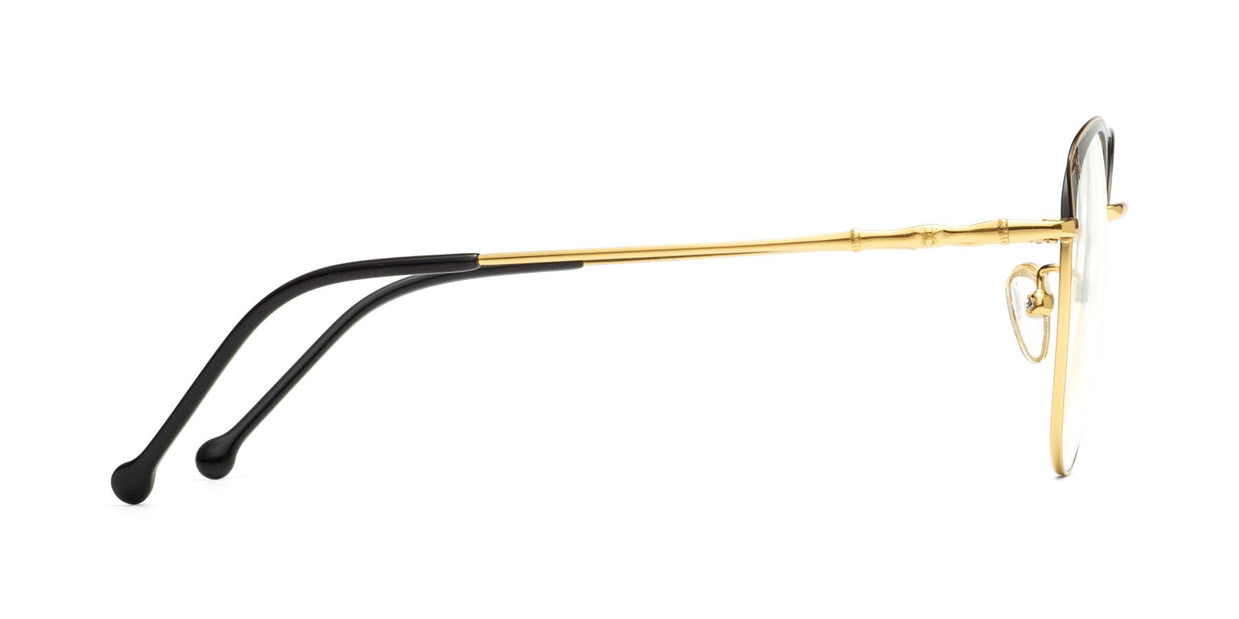 Side of 18019 in Black-Gold with Clear Reading Eyeglass Lenses
