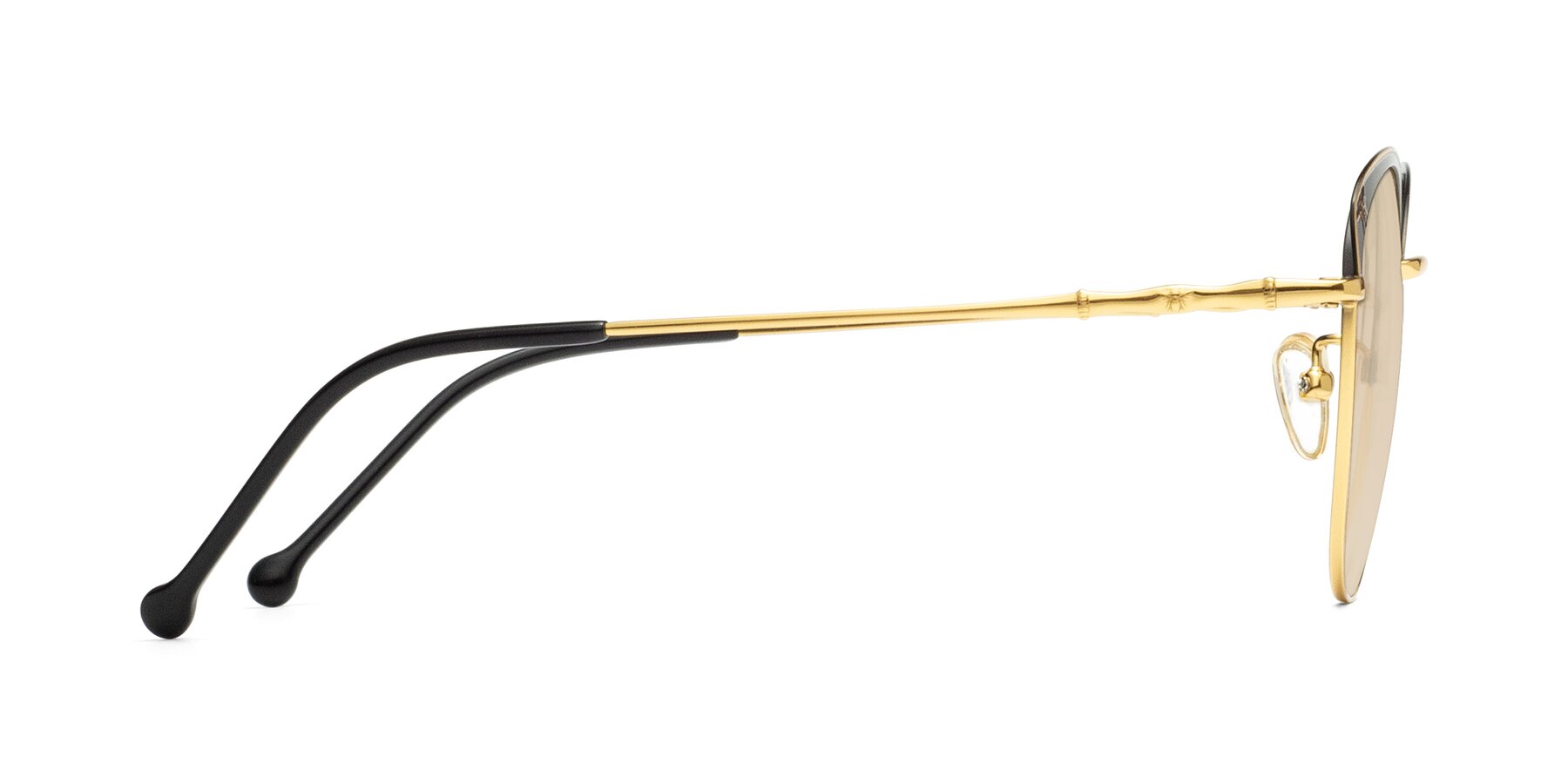 Side of 18019 in Black-Gold with Light Brown Tinted Lenses