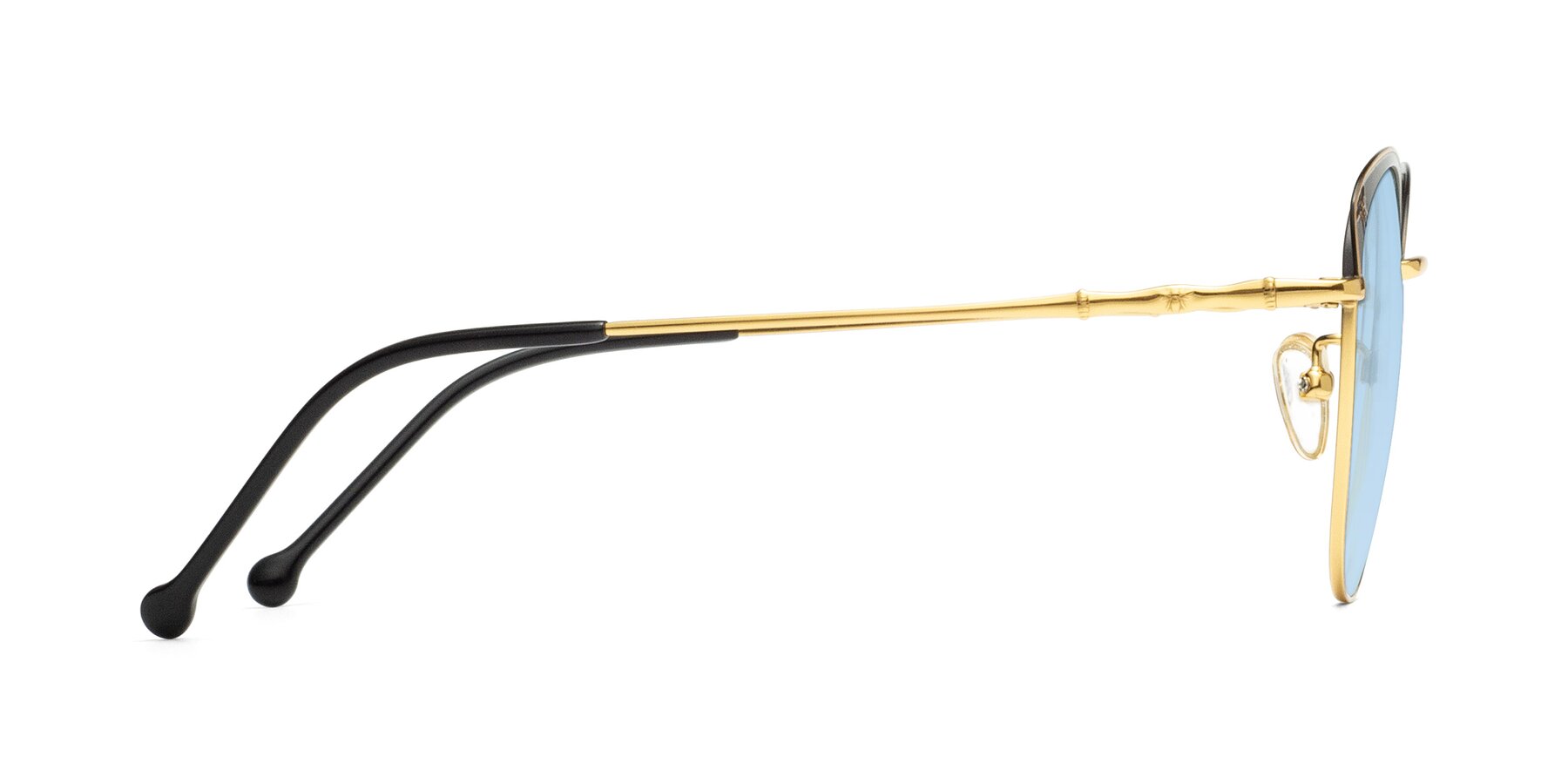 Side of 18019 in Black-Gold with Light Blue Tinted Lenses