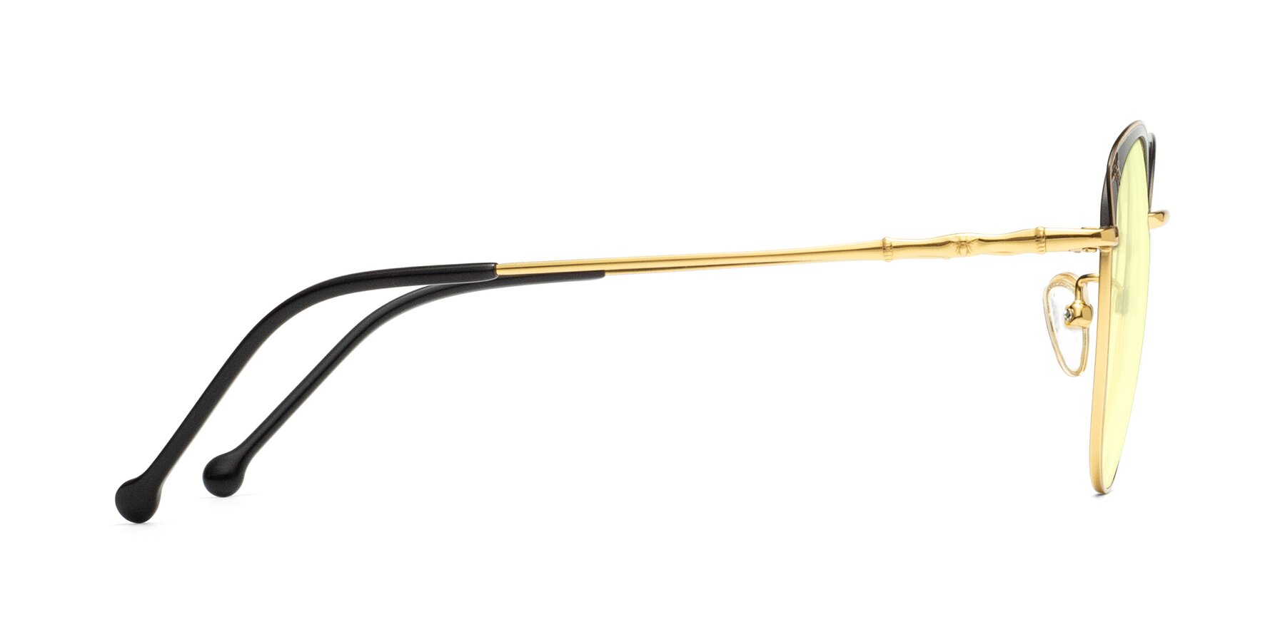 Side of 18019 in Black-Gold with Light Yellow Tinted Lenses