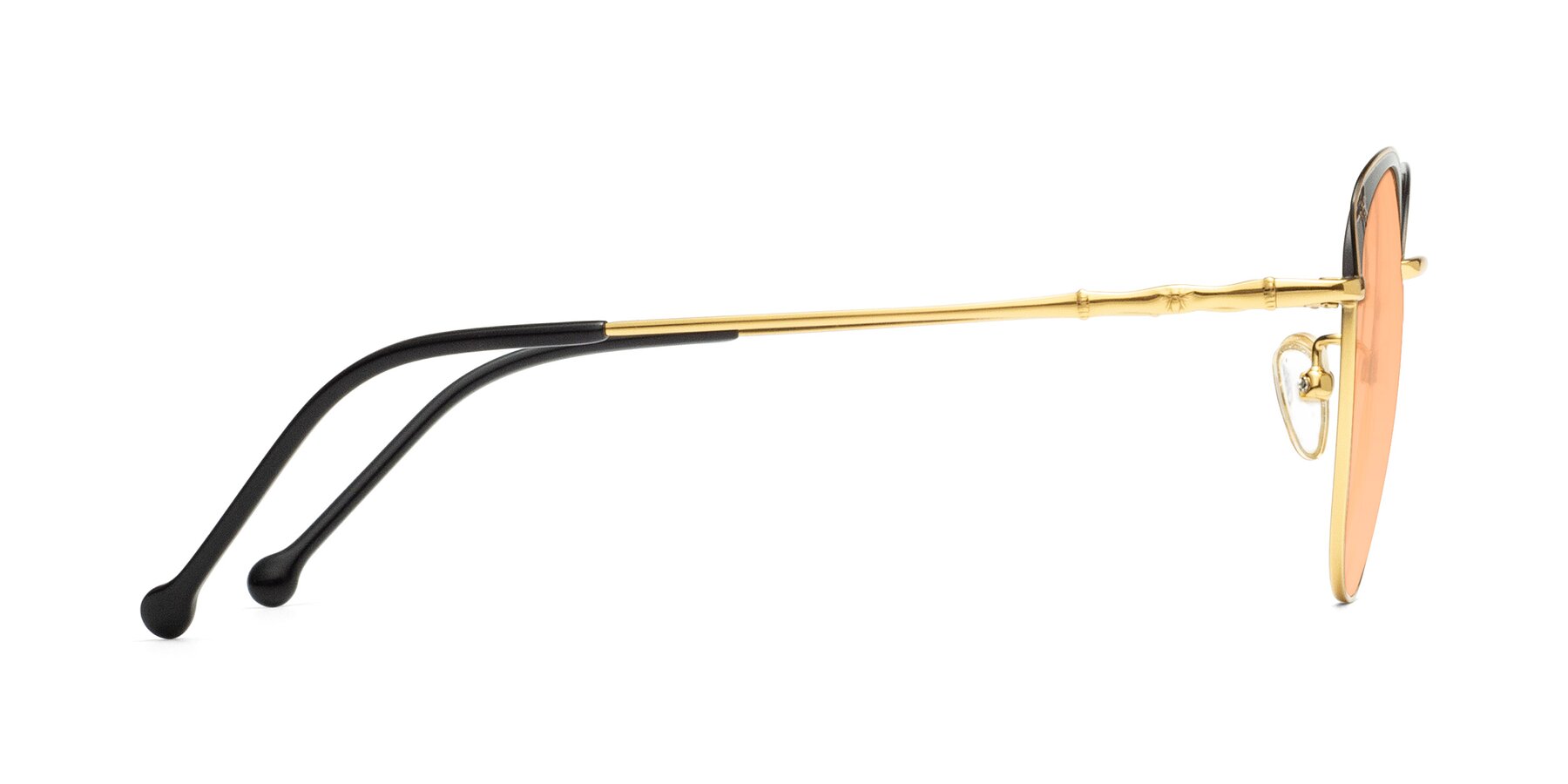 Side of 18019 in Black-Gold with Light Orange Tinted Lenses