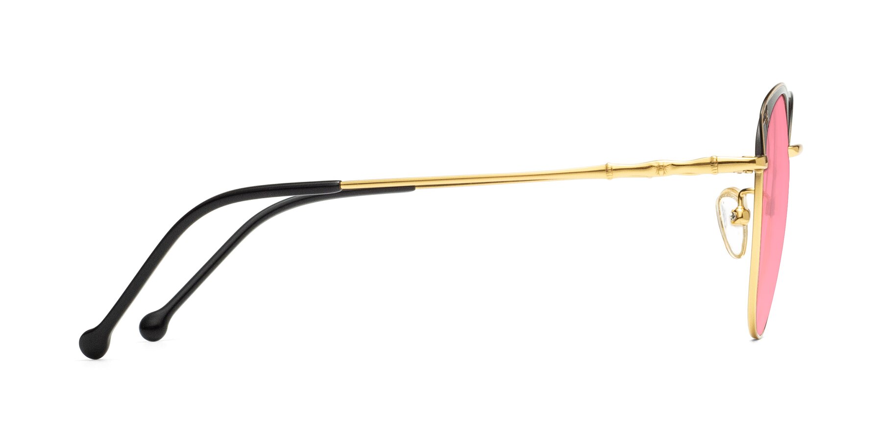 Side of 18019 in Black-Gold with Pink Tinted Lenses
