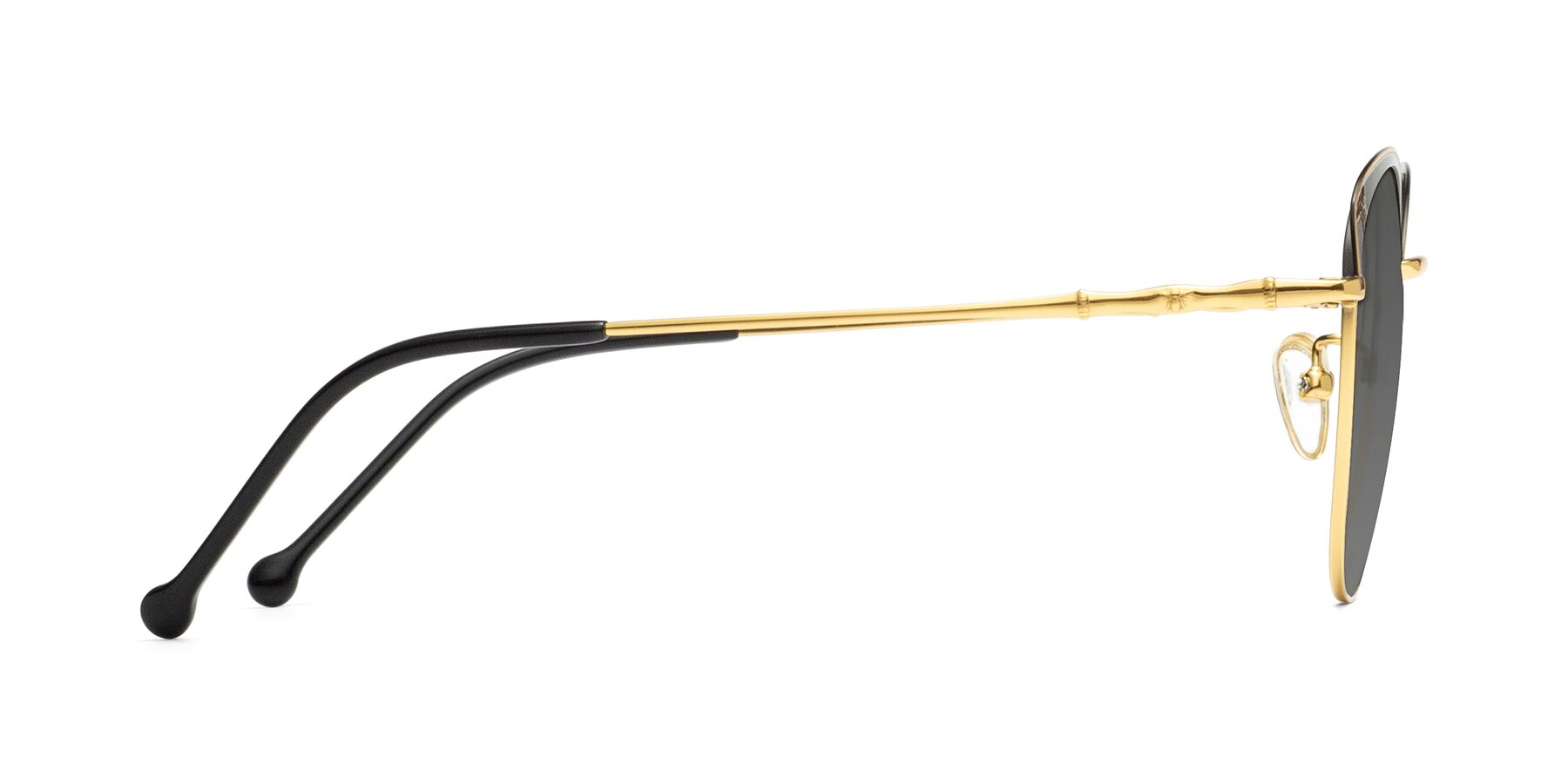 Side of 18019 in Black-Gold with Medium Gray Tinted Lenses