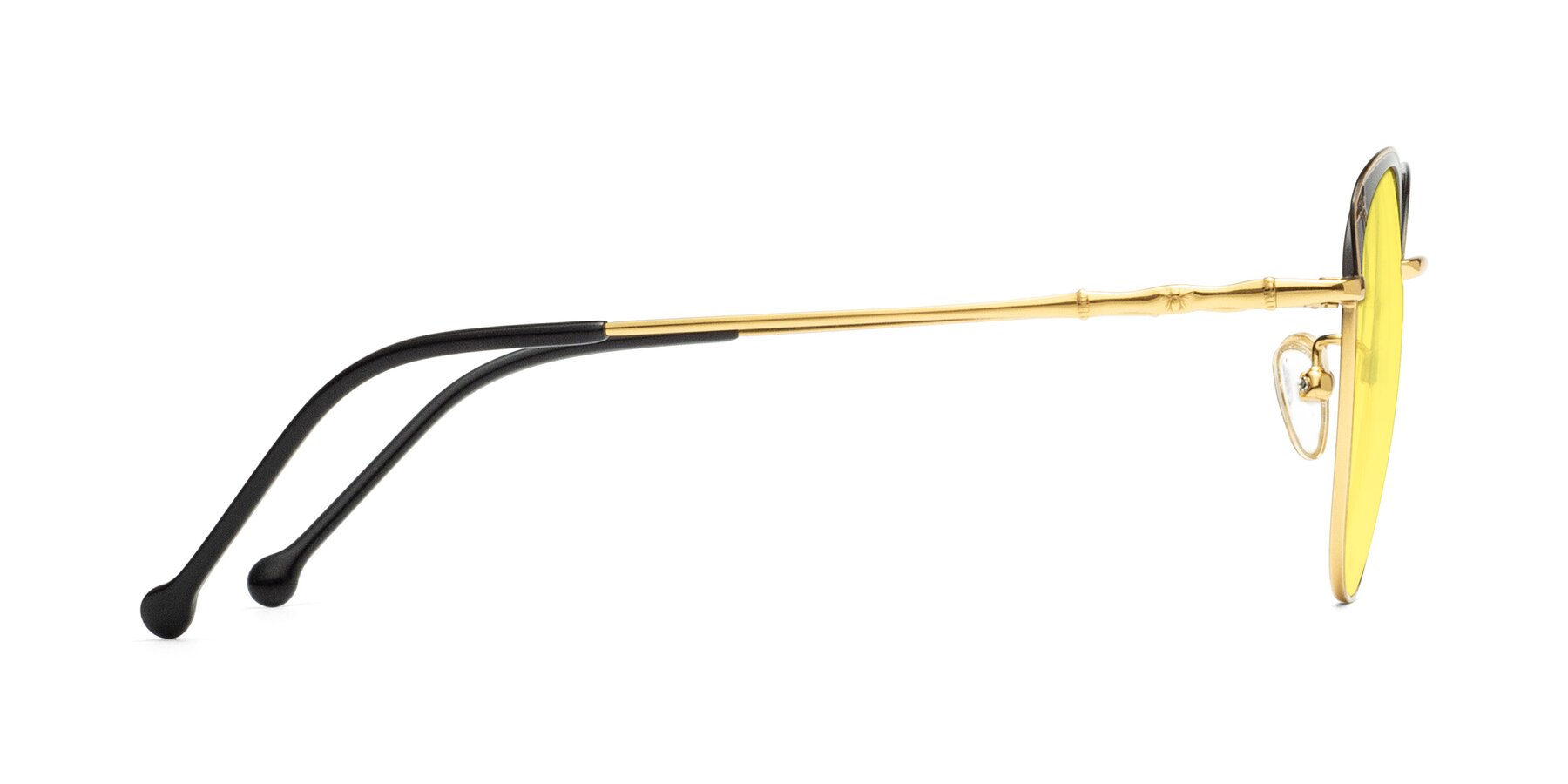 Side of 18019 in Black-Gold with Medium Yellow Tinted Lenses