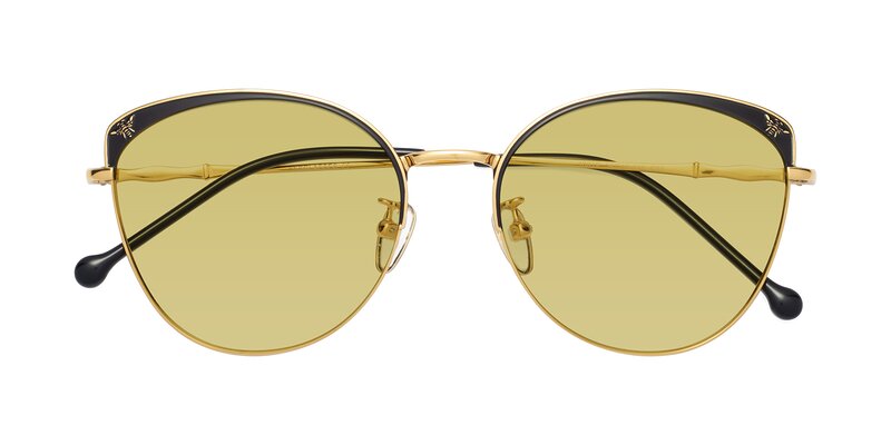 18019 - Black / Gold Tinted Sunglasses
