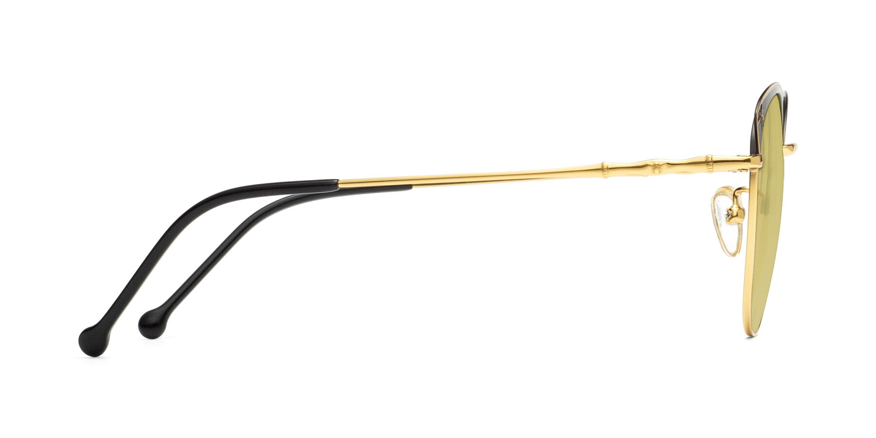 Side of 18019 in Black-Gold with Medium Champagne Tinted Lenses