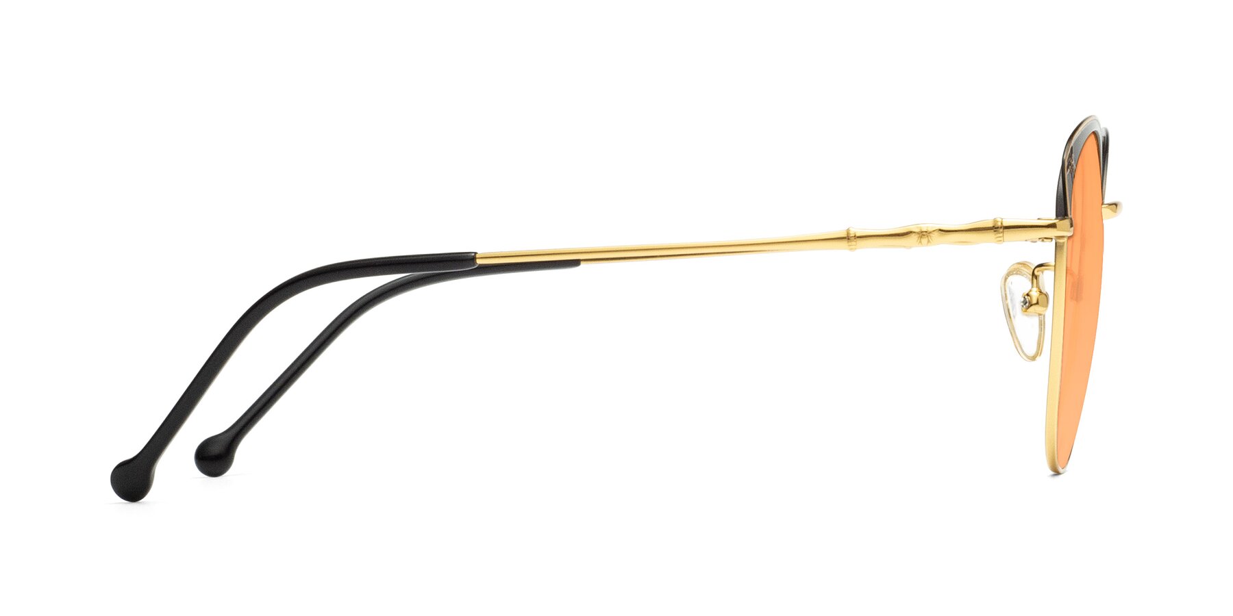 Side of 18019 in Black-Gold with Medium Orange Tinted Lenses