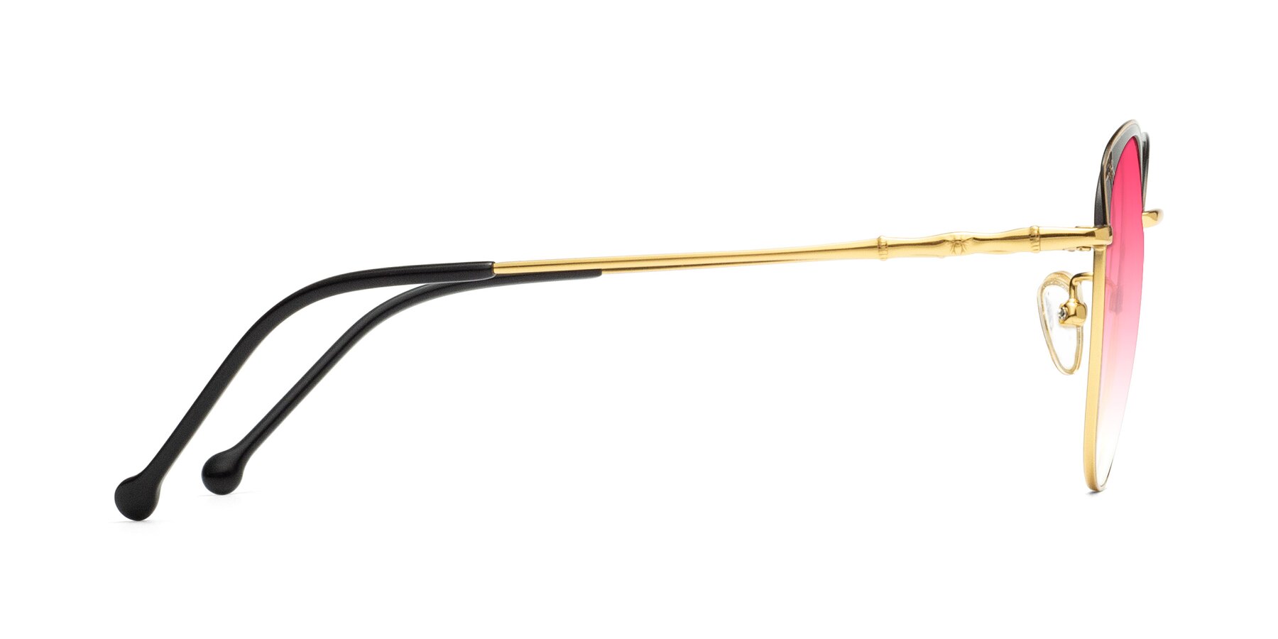 Side of 18019 in Black-Gold with Pink Gradient Lenses