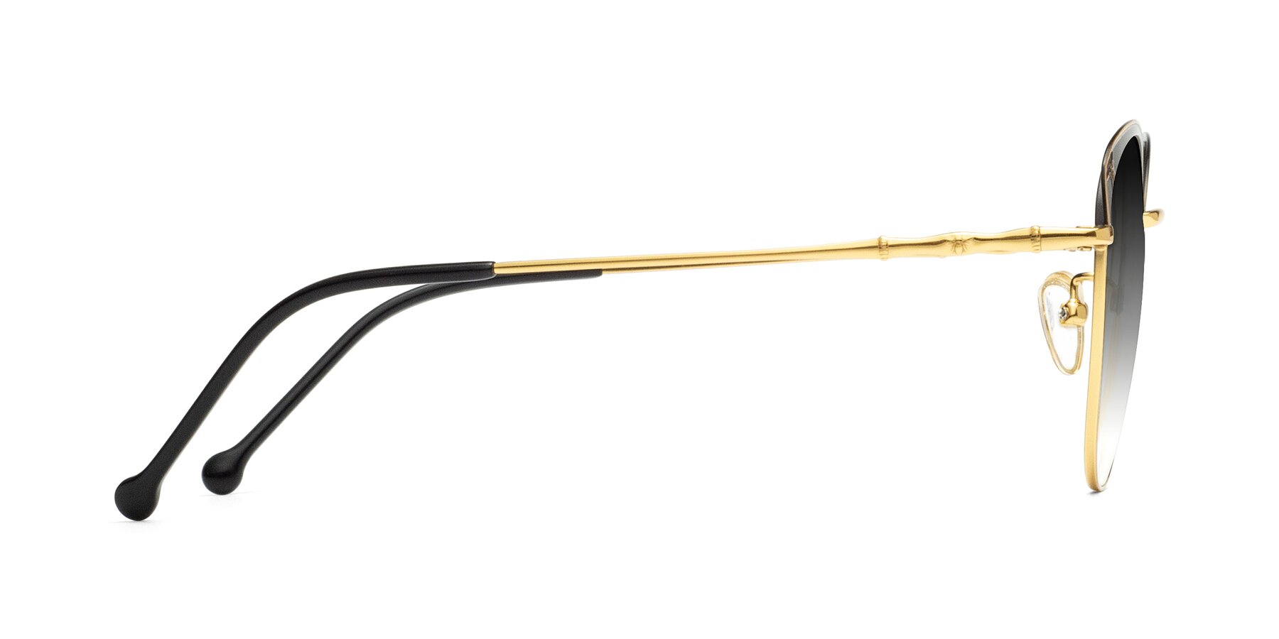 Side of 18019 in Black-Gold with Gray Gradient Lenses