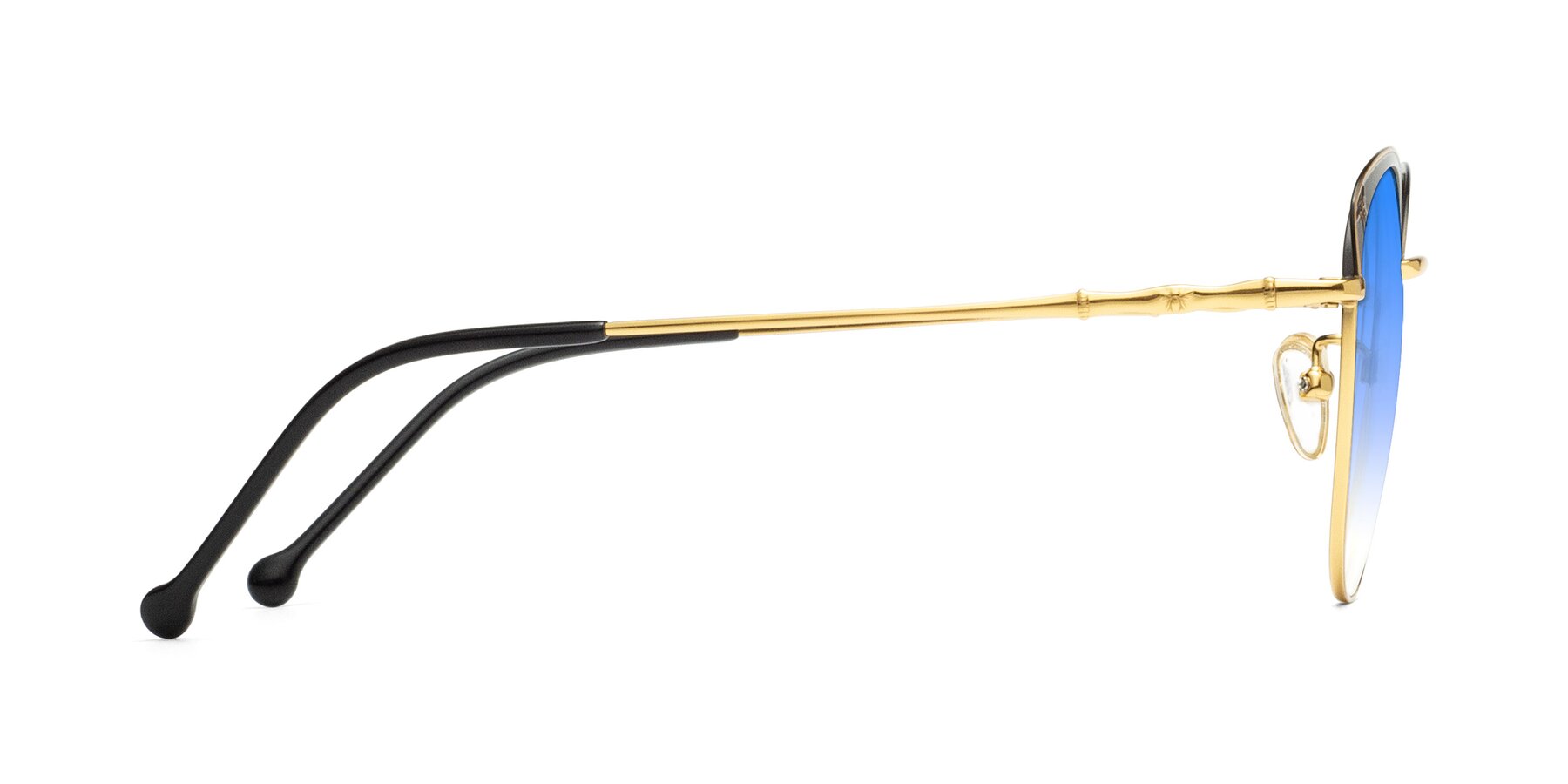 Side of 18019 in Black-Gold with Blue Gradient Lenses