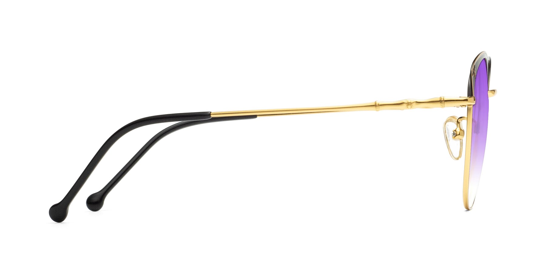 Side of 18019 in Black-Gold with Purple Gradient Lenses