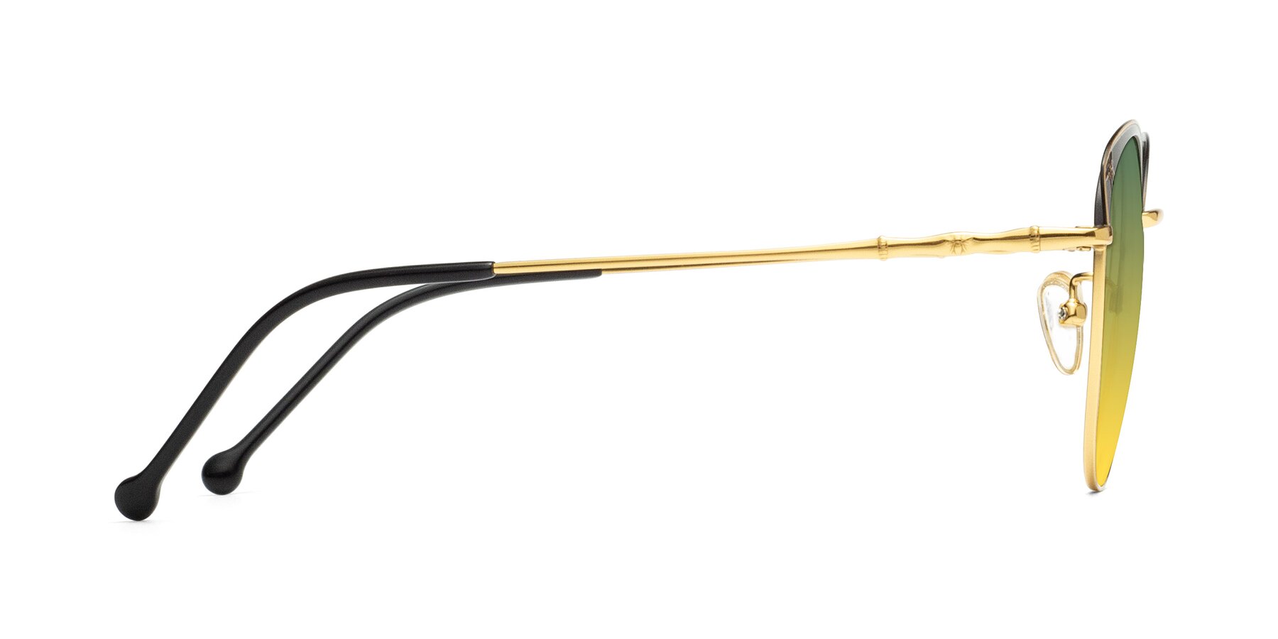 Side of 18019 in Black-Gold with Green / Yellow Gradient Lenses