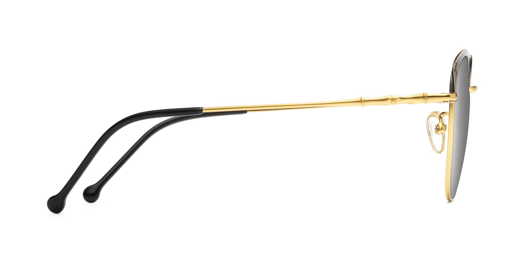 Side of 18019 in Black-Gold with Silver Mirrored Lenses
