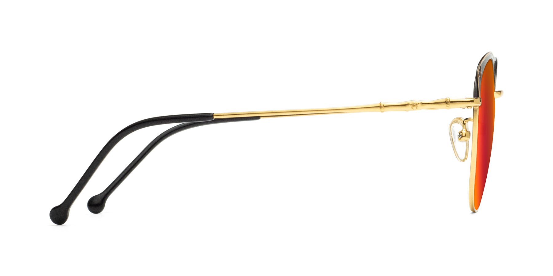 Side of 18019 in Black-Gold with Red Gold Mirrored Lenses