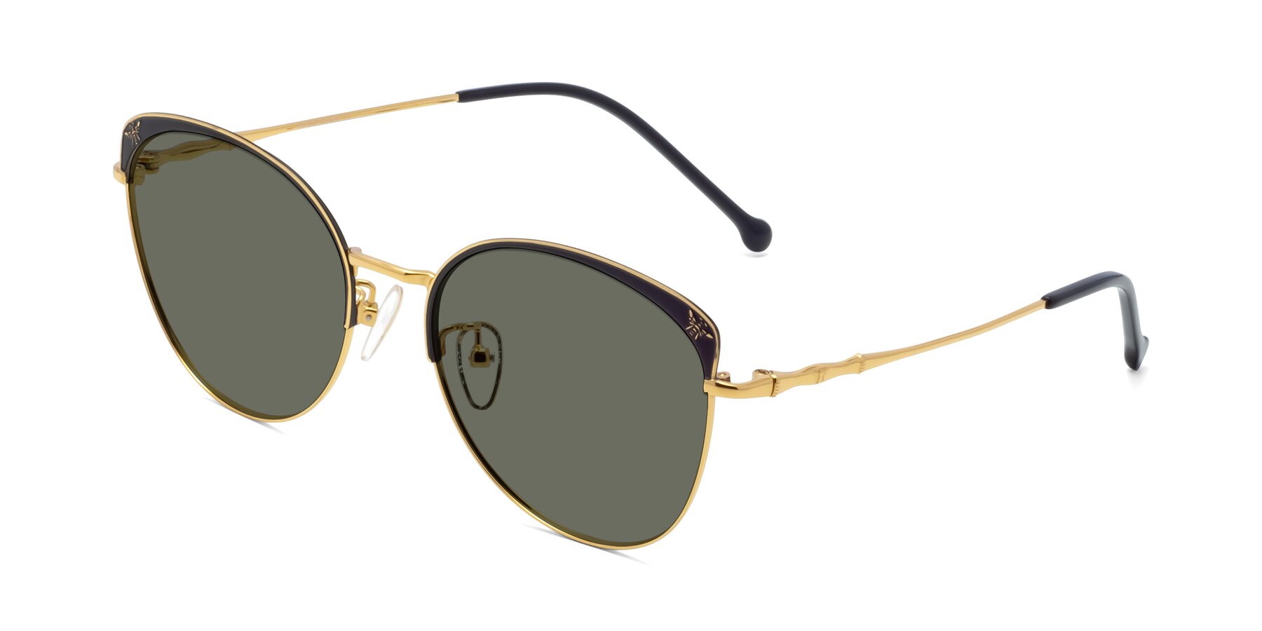 Angle of 18019 in Black-Gold with Gray Polarized Lenses