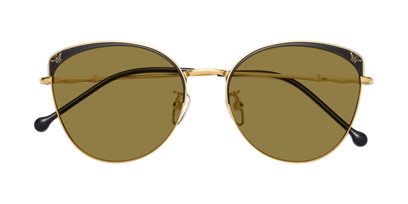 18019 - Black / Gold Polarized Sunglasses