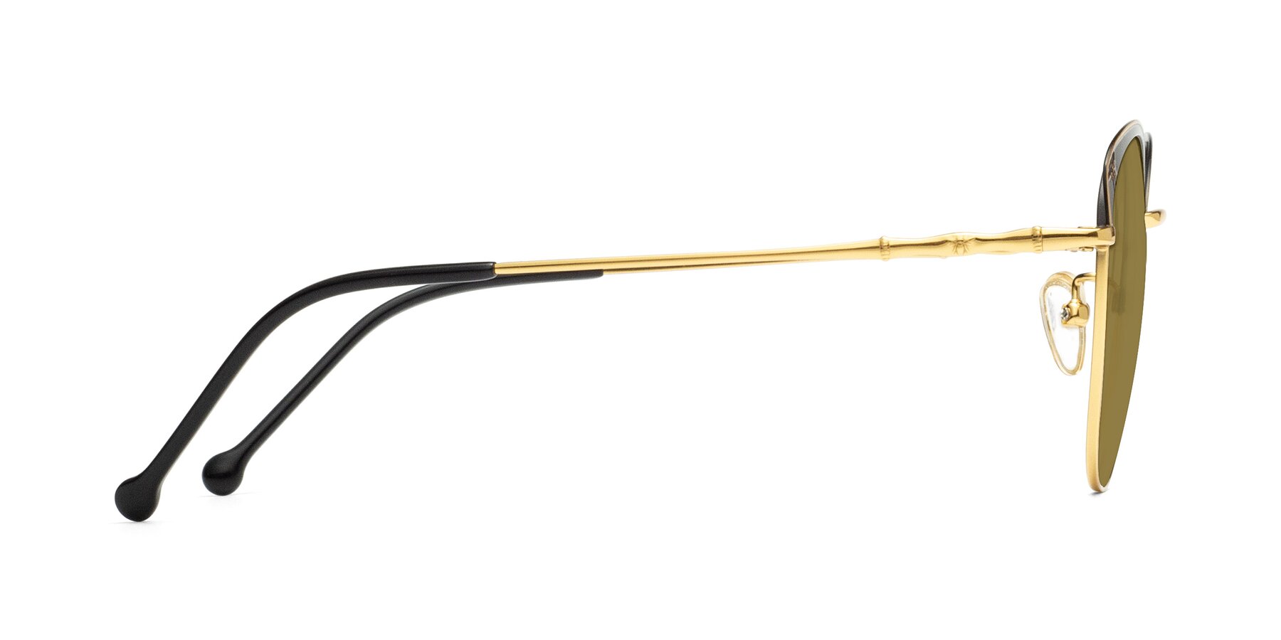 Side of 18019 in Black-Gold with Brown Polarized Lenses