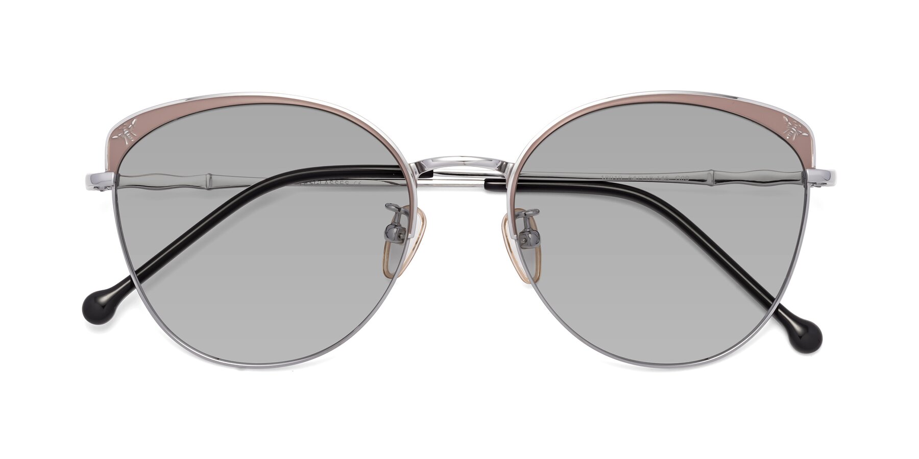 Folded Front of 18019 in Tan-Silver with Light Gray Tinted Lenses