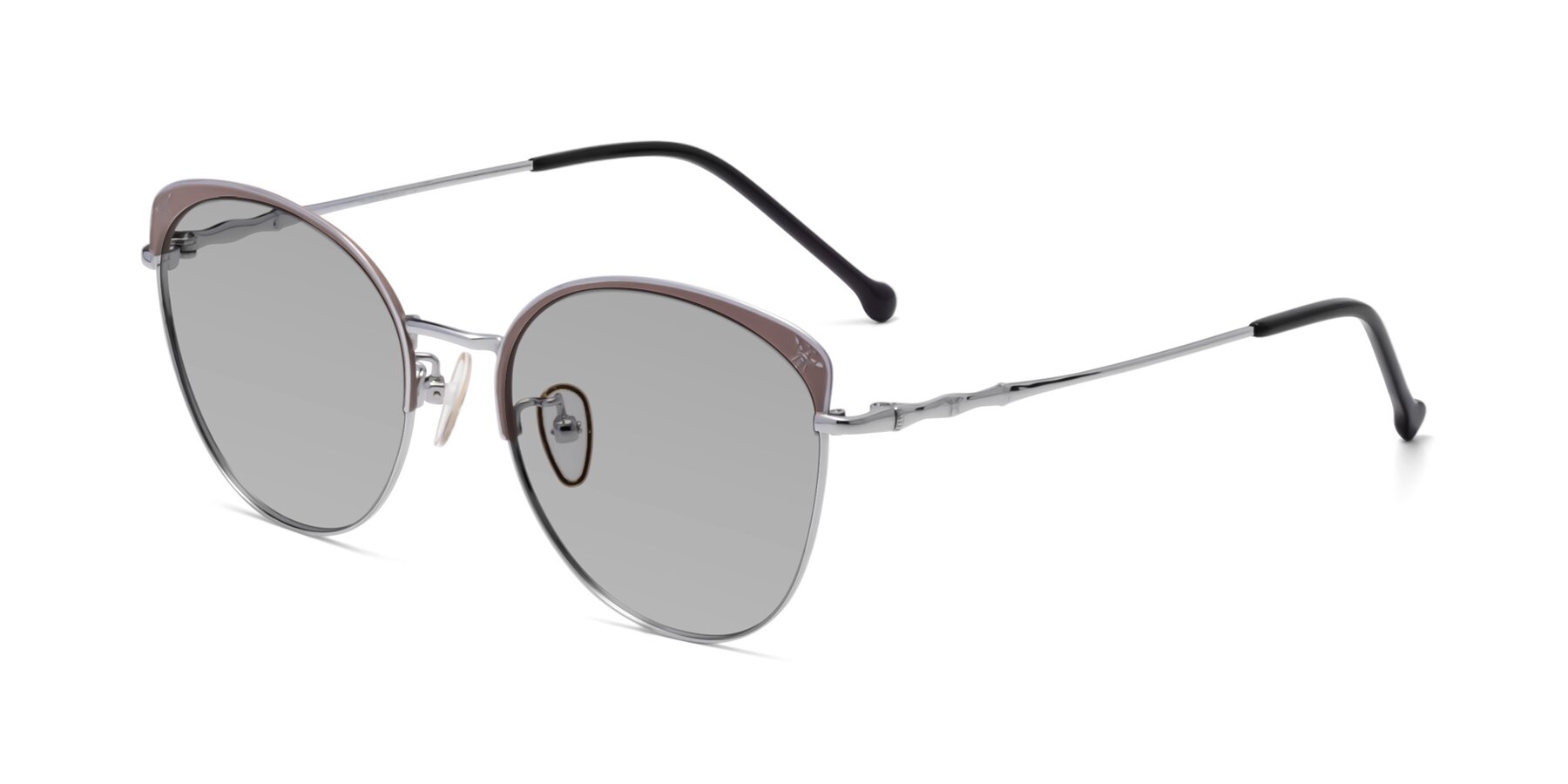 Angle of 18019 in Tan-Silver with Light Gray Tinted Lenses