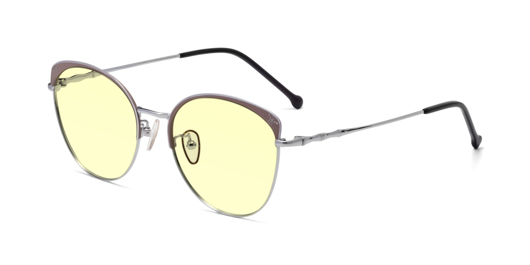 Angle of 18019 in Tan-Silver with Light Yellow Tinted Lenses