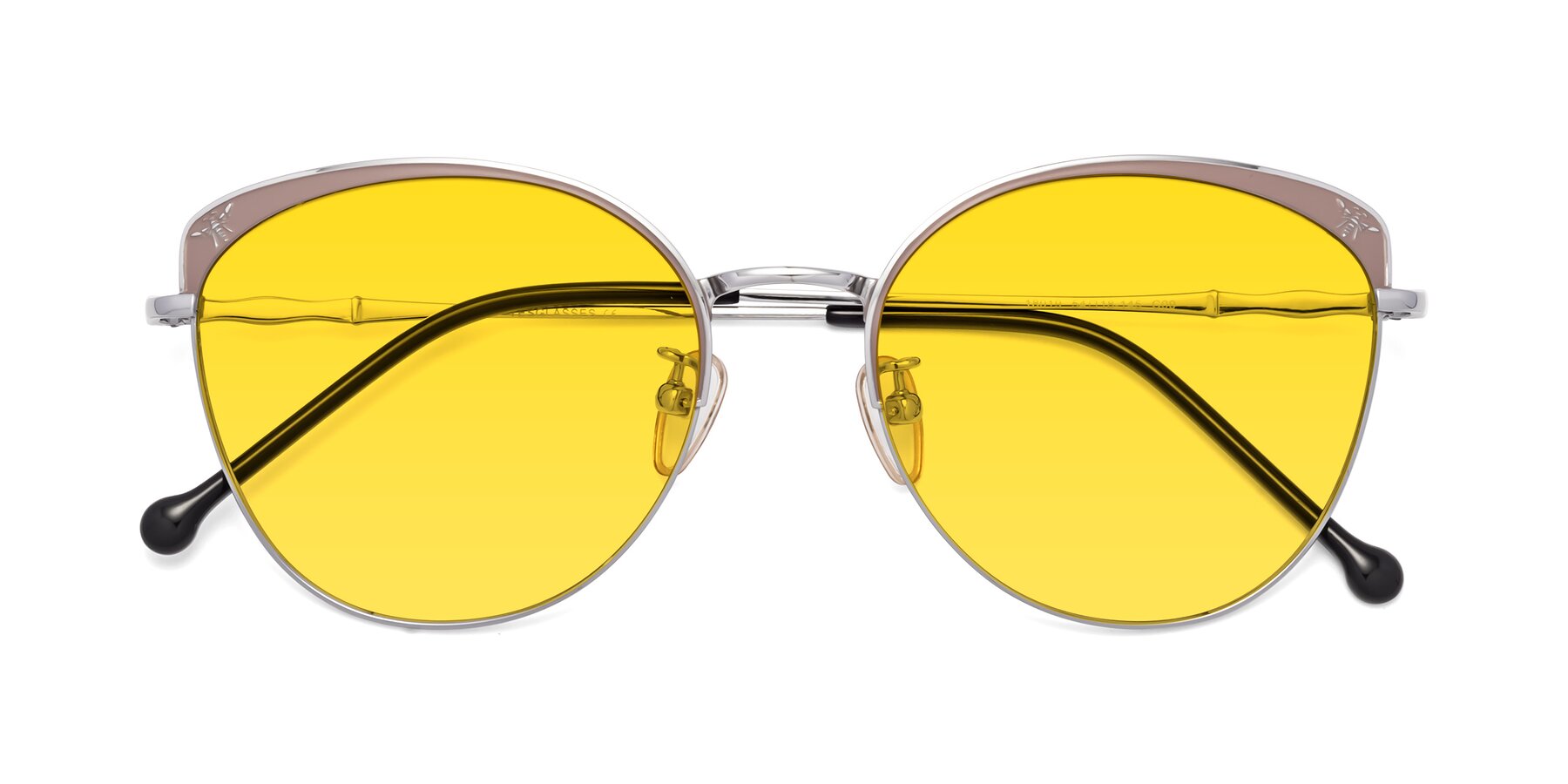 Folded Front of 18019 in Tan-Silver with Yellow Tinted Lenses