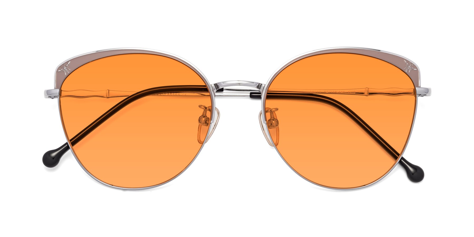 Folded Front of 18019 in Tan-Silver with Orange Tinted Lenses