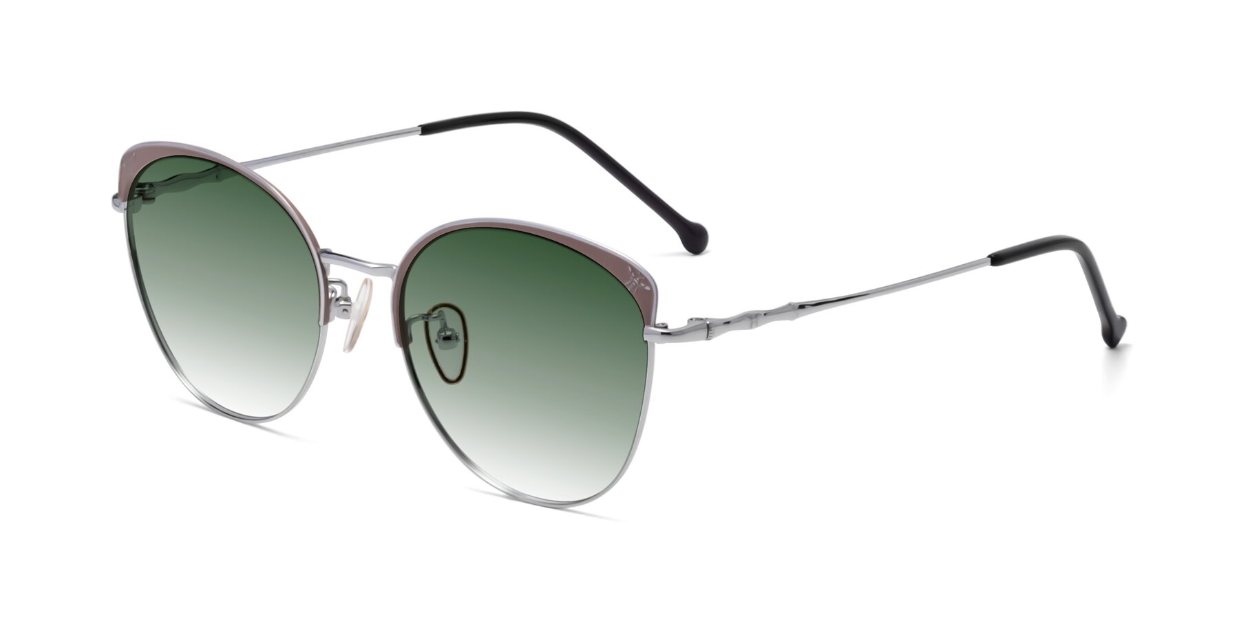 Angle of 18019 in Tan-Silver with Green Gradient Lenses