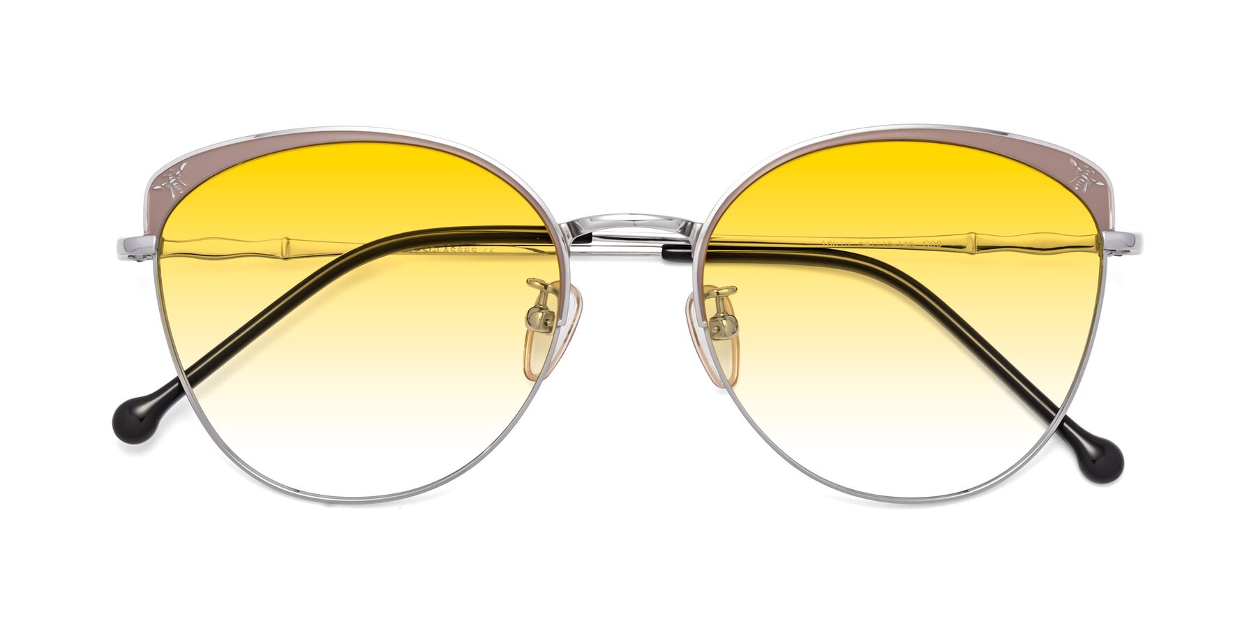 Folded Front of 18019 in Tan-Silver with Yellow Gradient Lenses