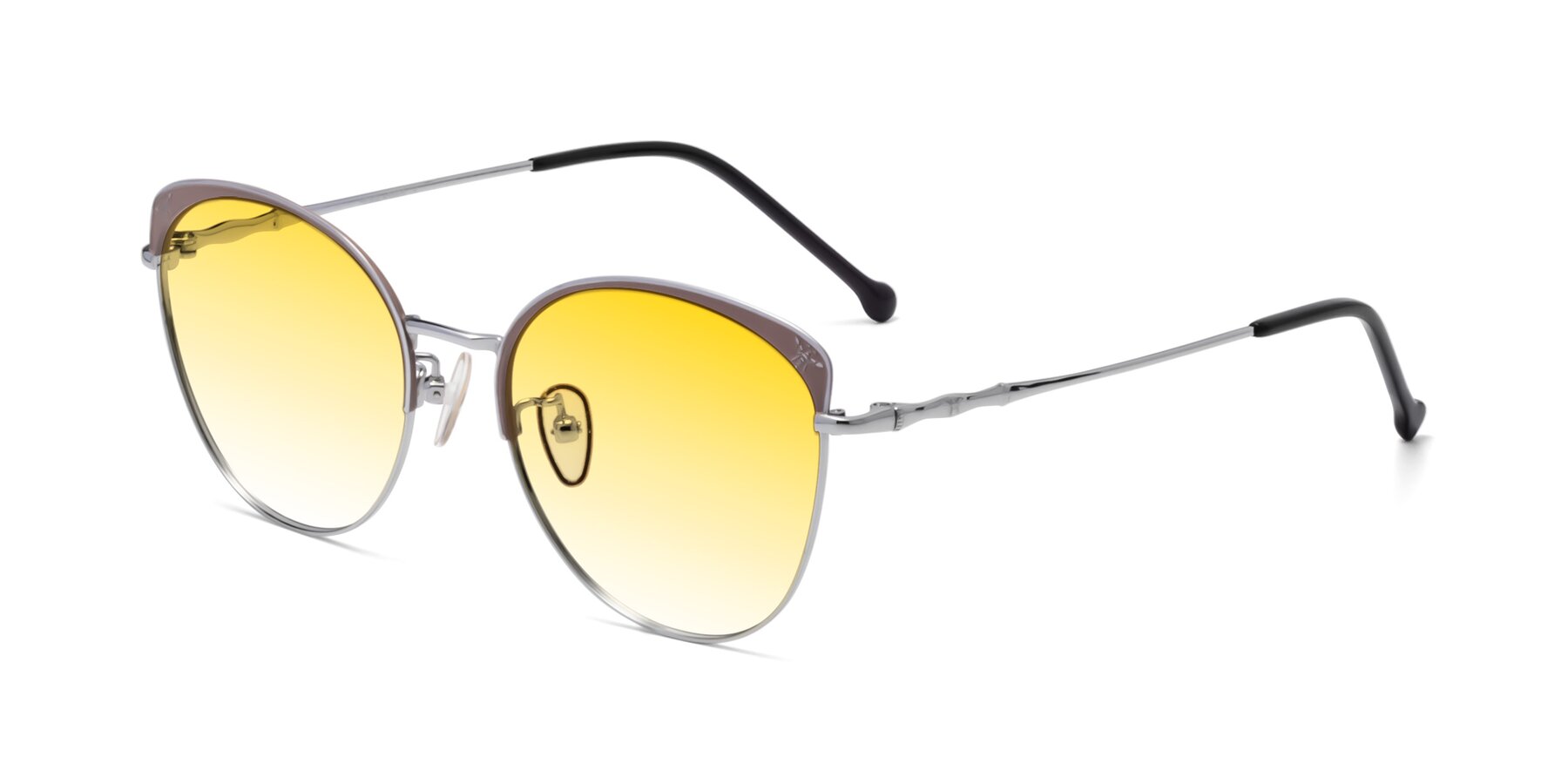 Angle of 18019 in Tan-Silver with Yellow Gradient Lenses