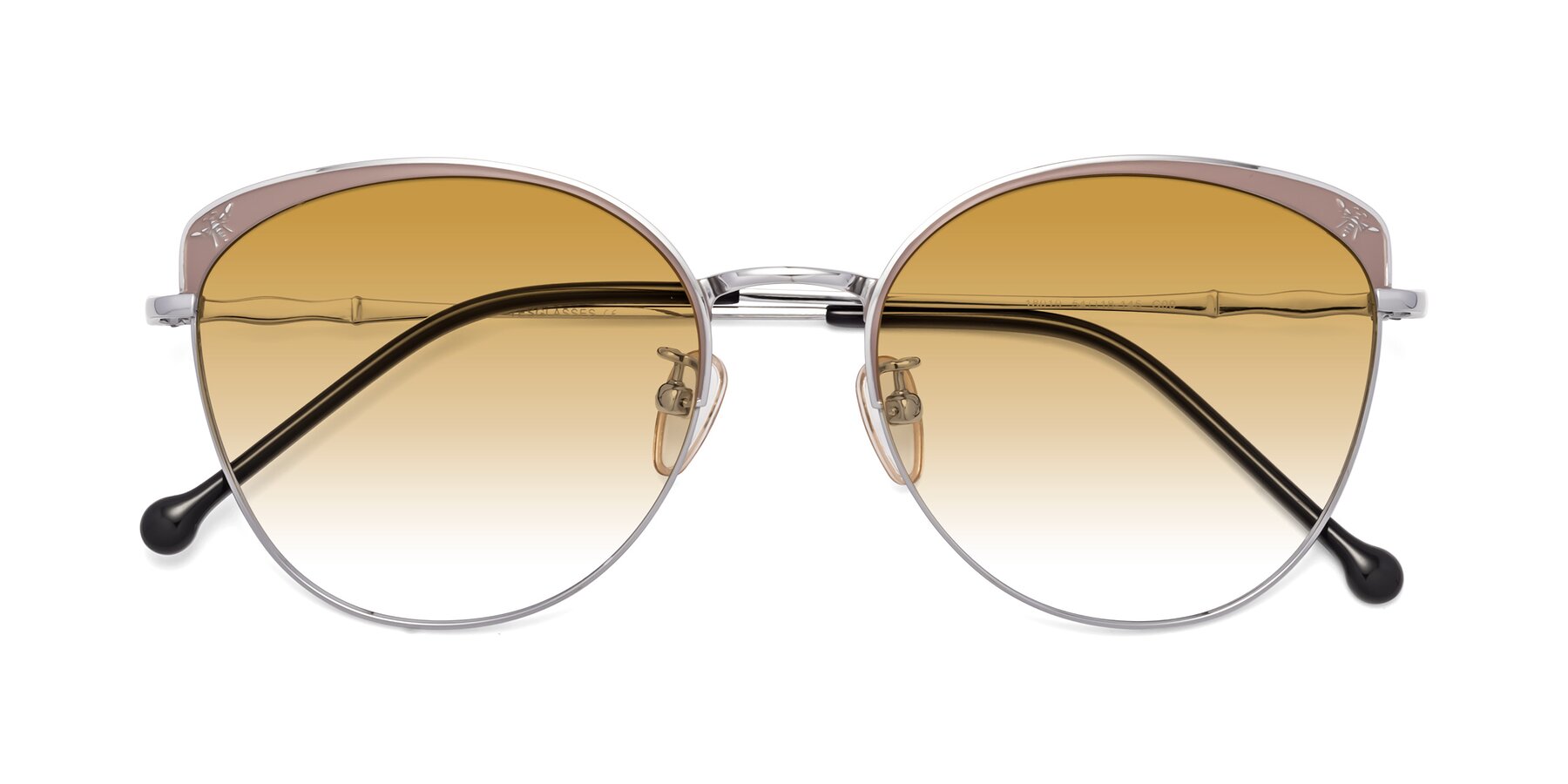Folded Front of 18019 in Tan-Silver with Champagne Gradient Lenses