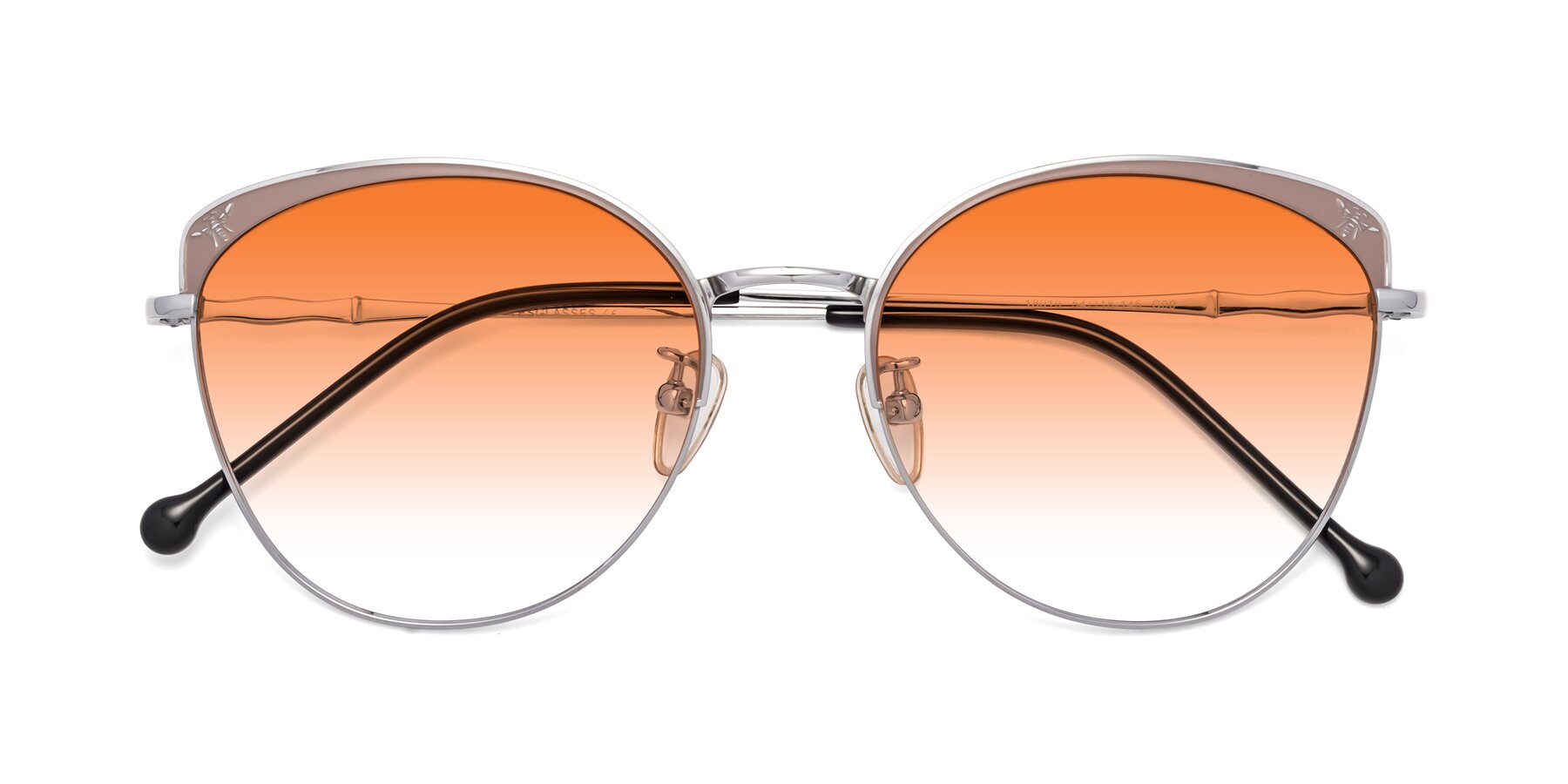 Folded Front of 18019 in Tan-Silver with Orange Gradient Lenses