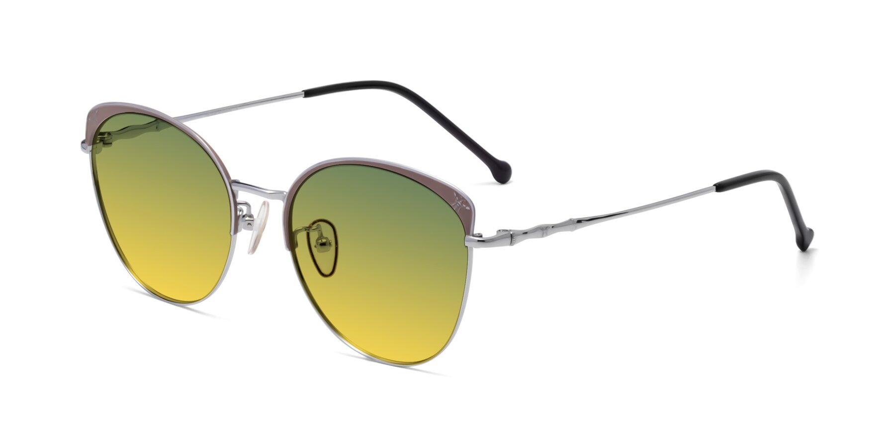 Angle of 18019 in Tan-Silver with Green / Yellow Gradient Lenses