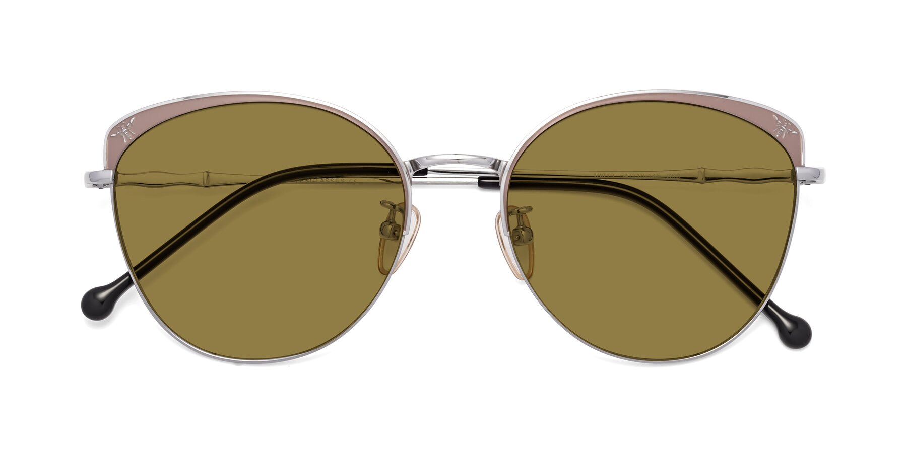 Folded Front of 18019 in Tan-Silver with Brown Polarized Lenses