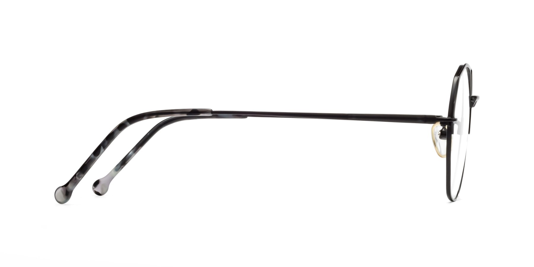 Side of 18020 in Black with Clear Blue Light Blocking Lenses